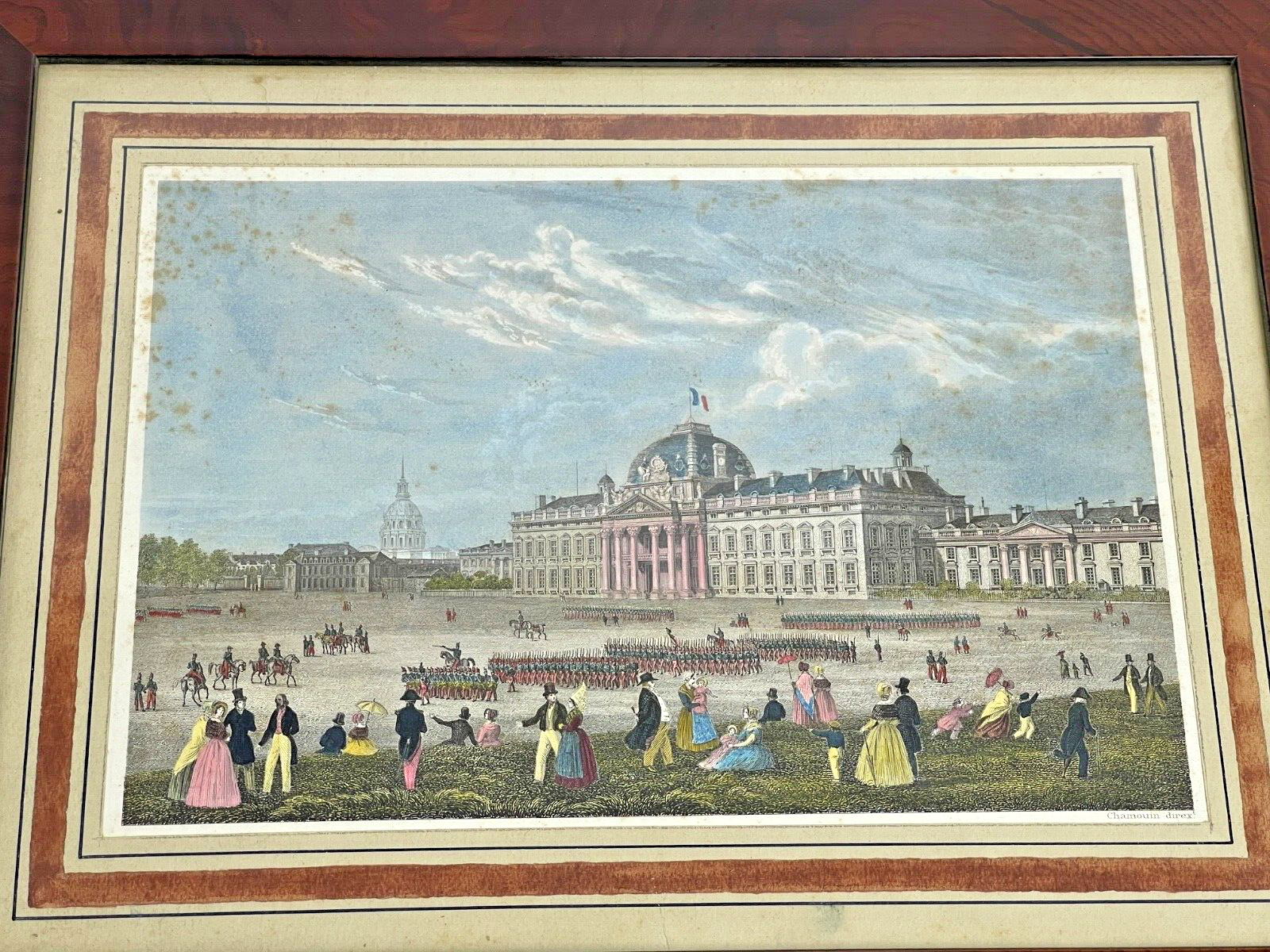 Suite De 2 Vues De Paris d'Ap. Jb Chamoin, Colonne De Juillet & Champs De Mars