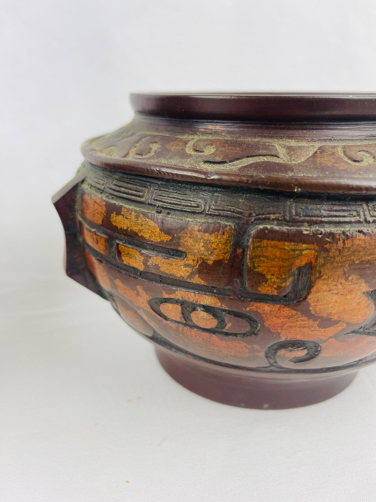 Paire de pots, vases en bronze, Chine 1900