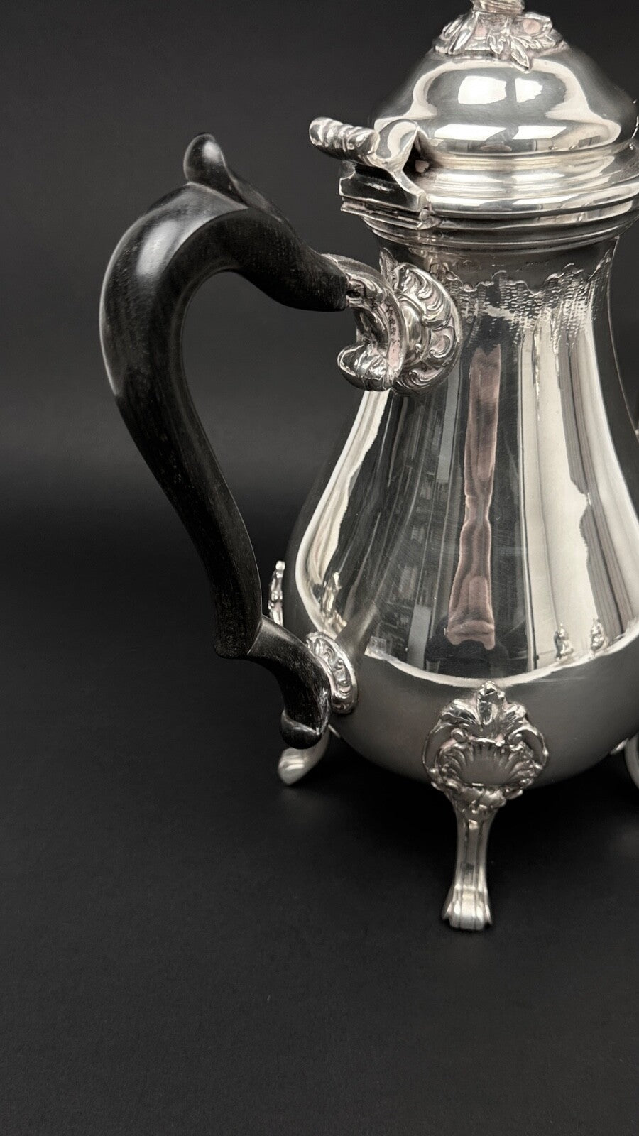 Service Thé-café En Métal Argenté Style Louis XV, 4 Pièces NEUF