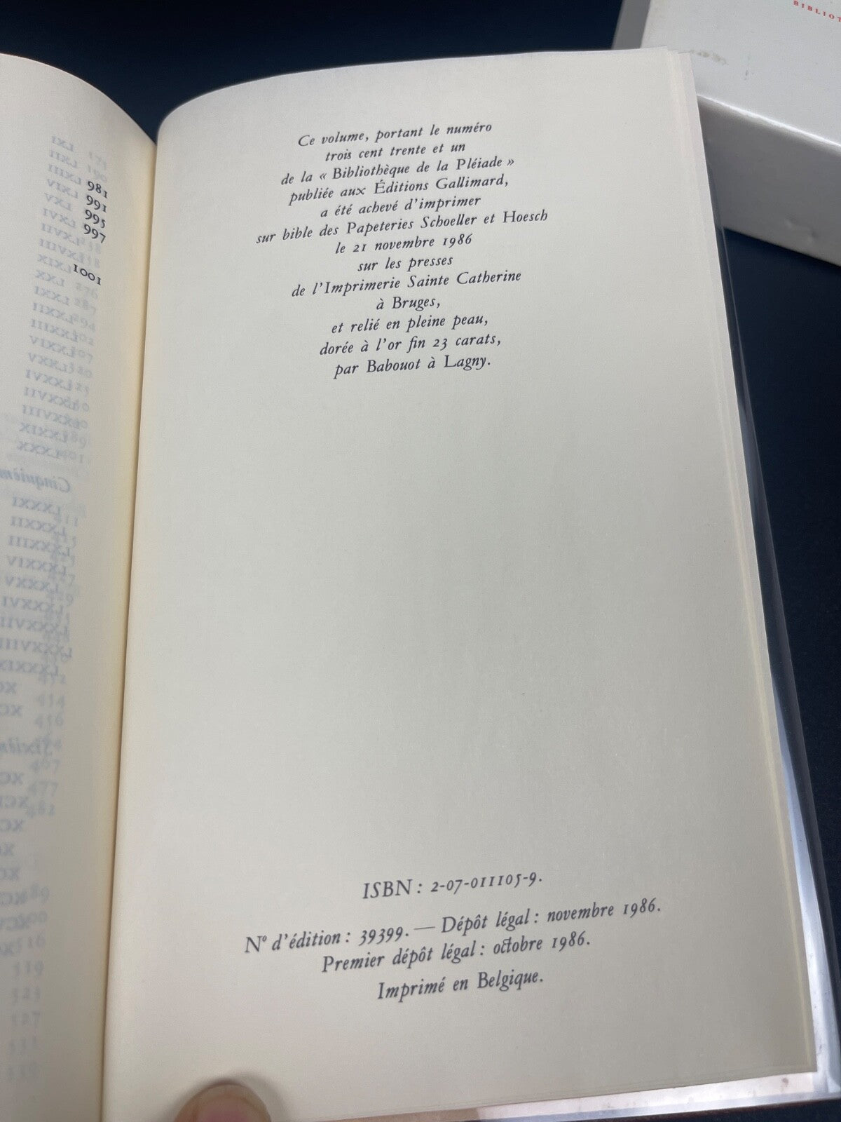 LA PLEIADE :  Albert Cohen Belle du Seigneur / 1986