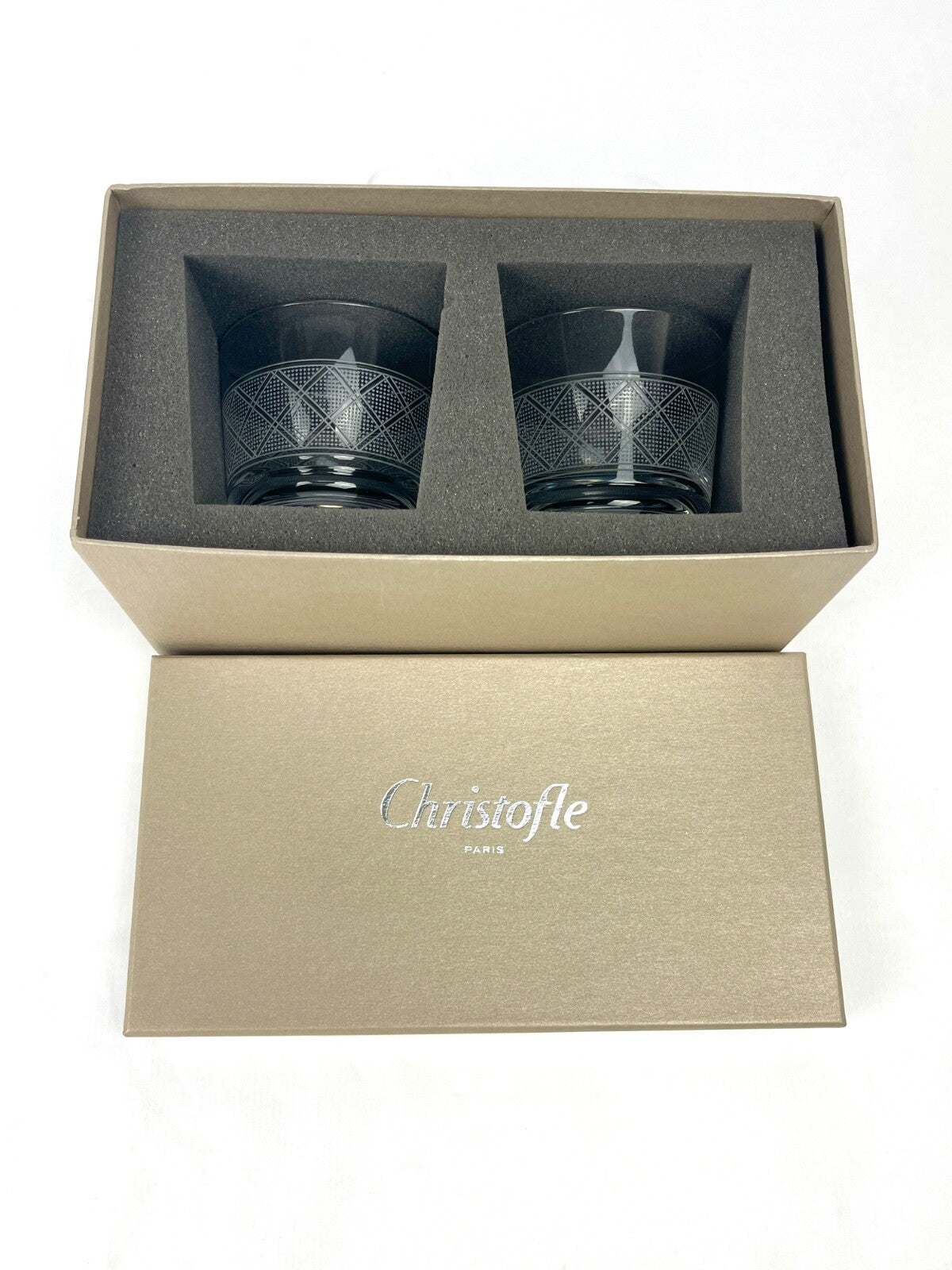 Christofle, Coffret De 2 Verres à Whisky Jardins d'Eden