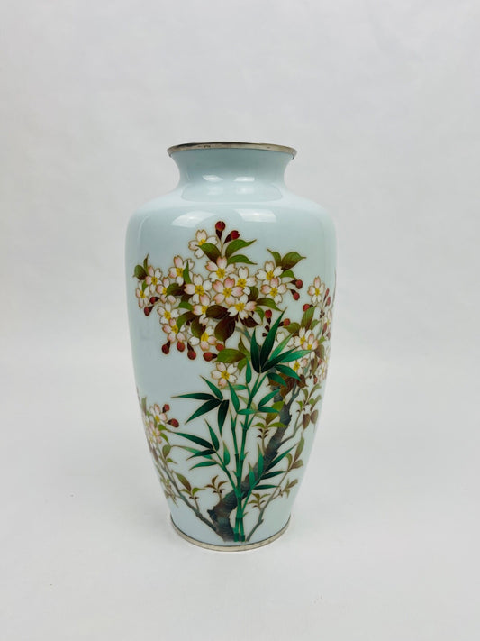 Vase en émaux cloisonnés Japonais dans le goût d' Ando Jubei