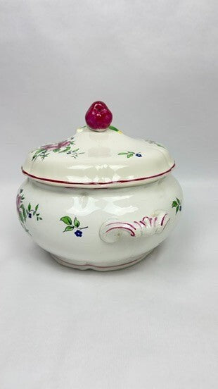 Boch Frères, La Louvière, soupière décor floral