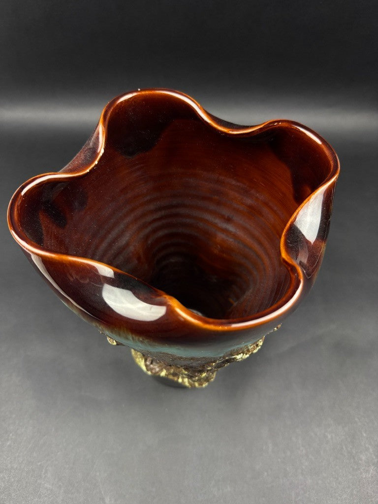 Vase en céramique émaillée – style brutaliste, années 60/70