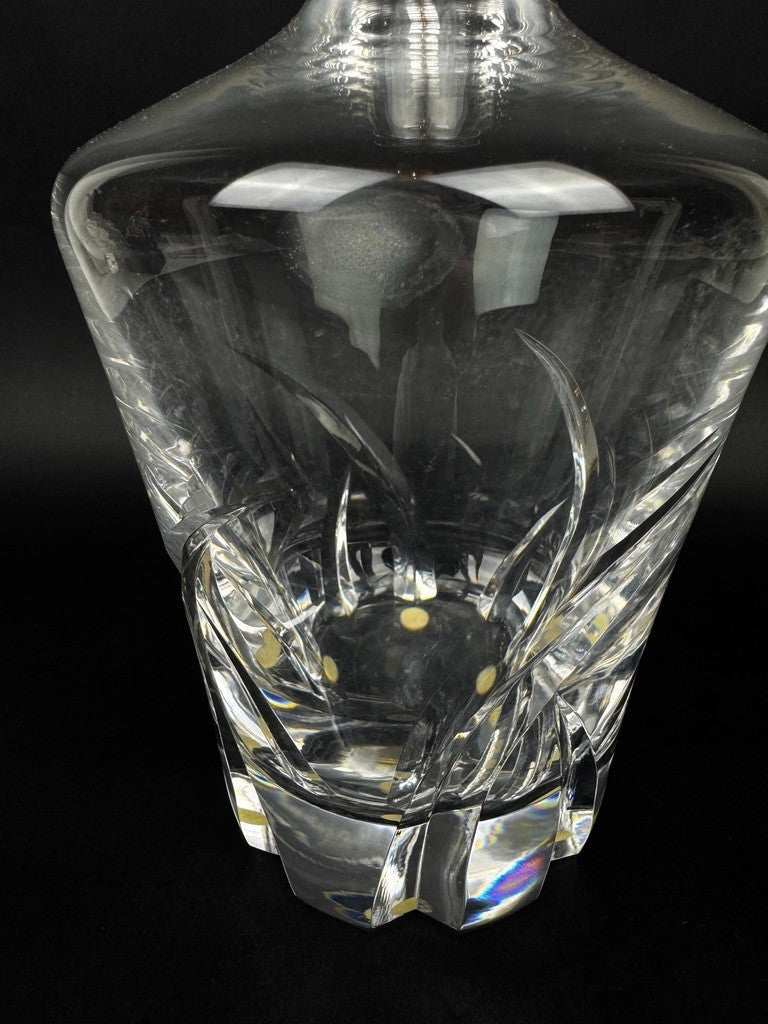 Carafe cristal de Sèvres France taillé avec bouchon 35 cm