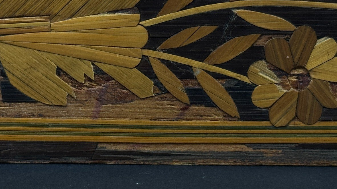 Coffret boîte à couture en marqueterie de paille Fin XVIIIème début XIXème