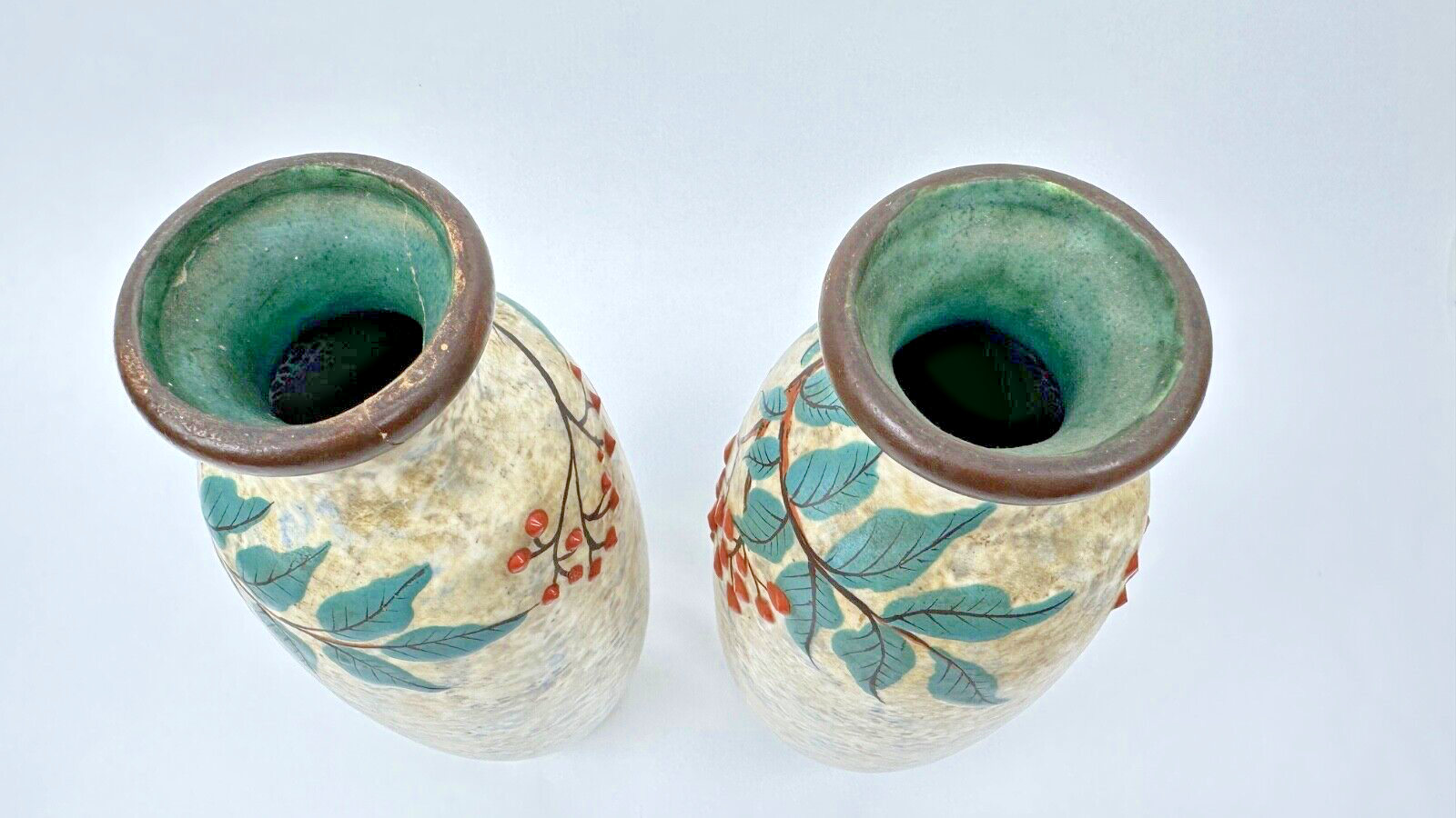 Belle Paire De Vases Art Déco De Louis Auguste Dage