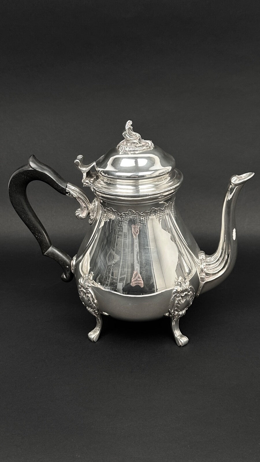 Service Thé-café En Métal Argenté Style Louis XV, 4 Pièces NEUF