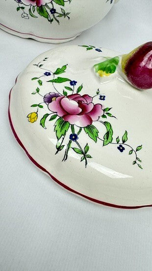 Boch Frères, La Louvière, soupière décor floral