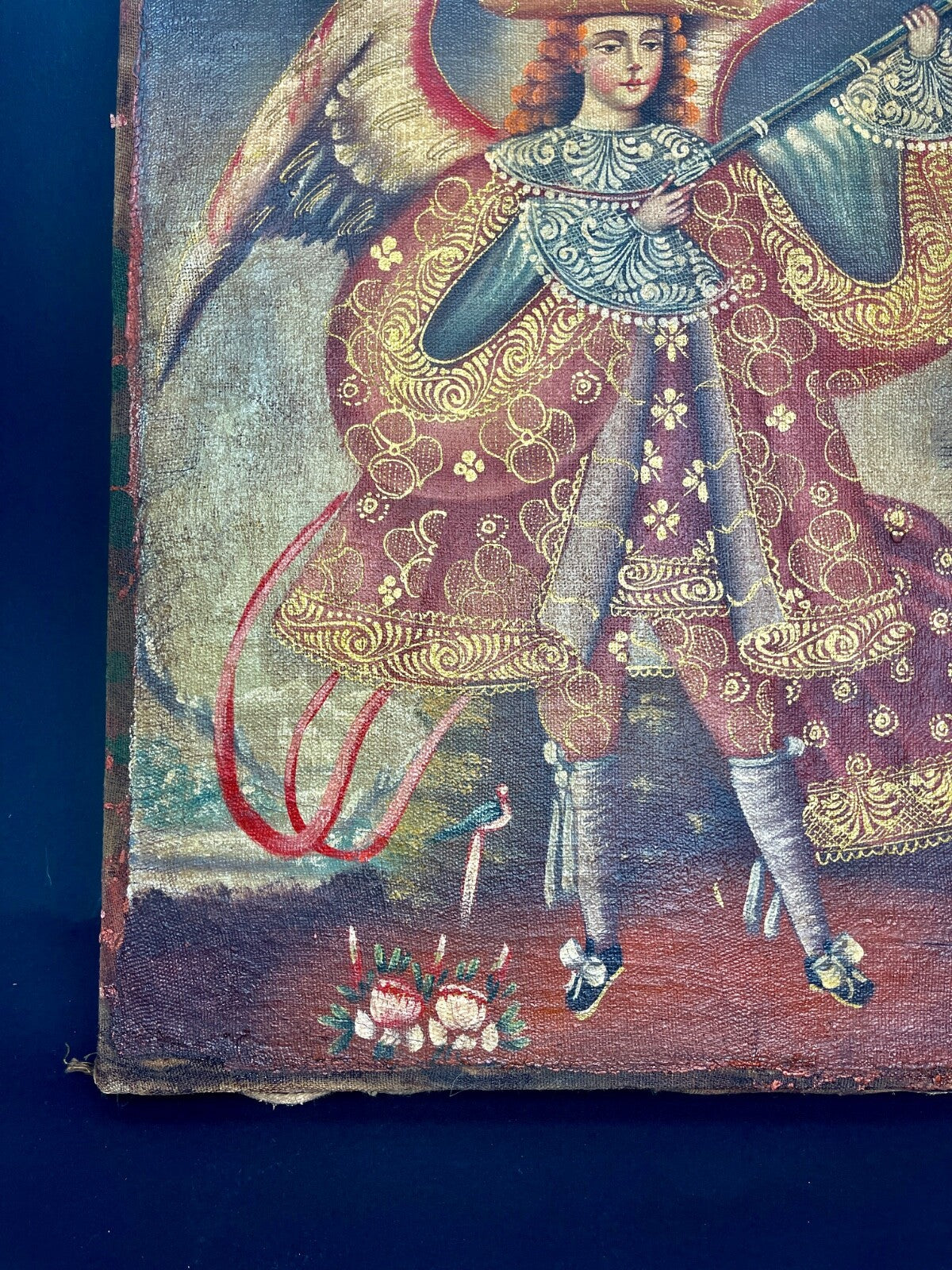 Ecole De Cusco, Mexique, Ange Arquebusier n°2