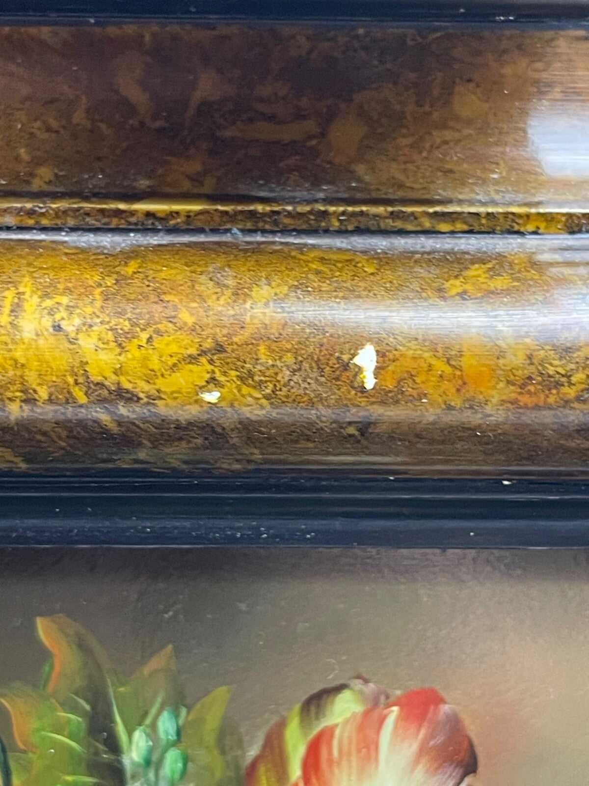Huile sur panneau, Nature morte aux fleurs