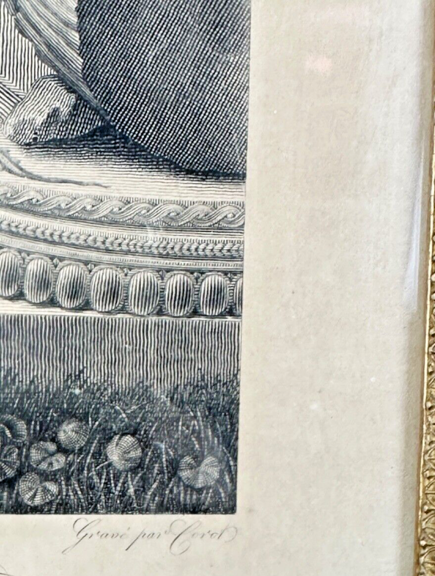 La madone au chêne par Giulo Romano (Jules Romain) - Gravure 19ème