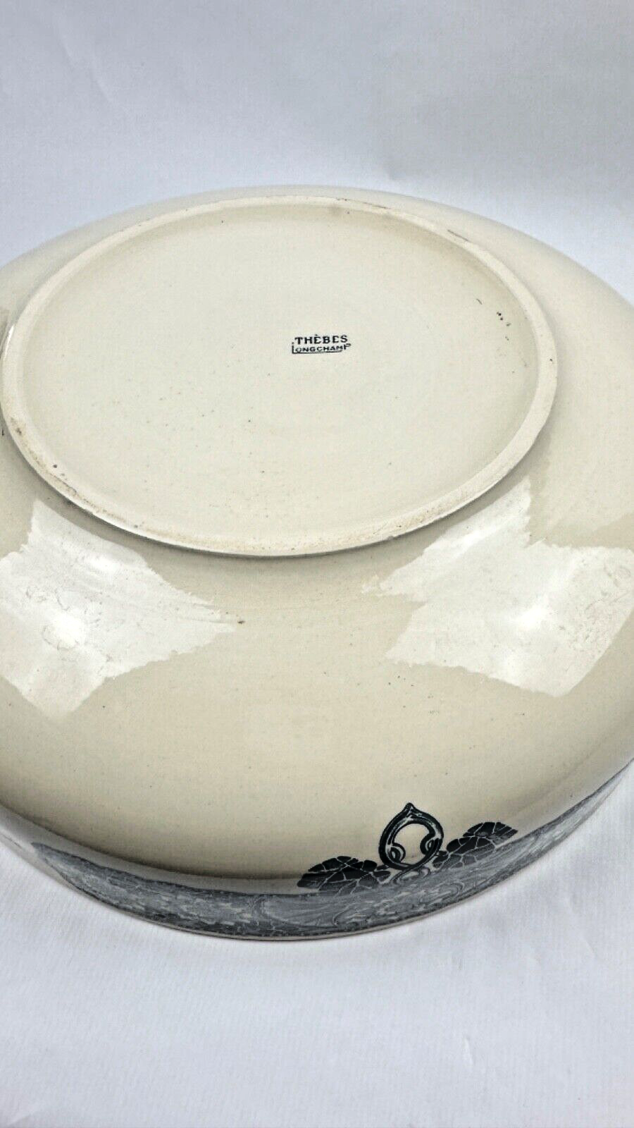 Broc et vasque en faience Longchamp modèle Thèbes