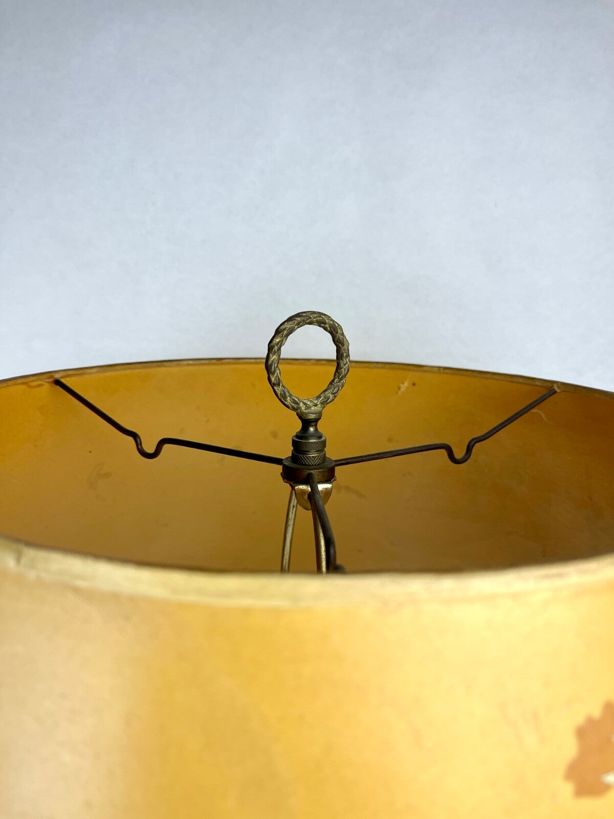 Grand Pied De Lampe En céramique façon bois doré
