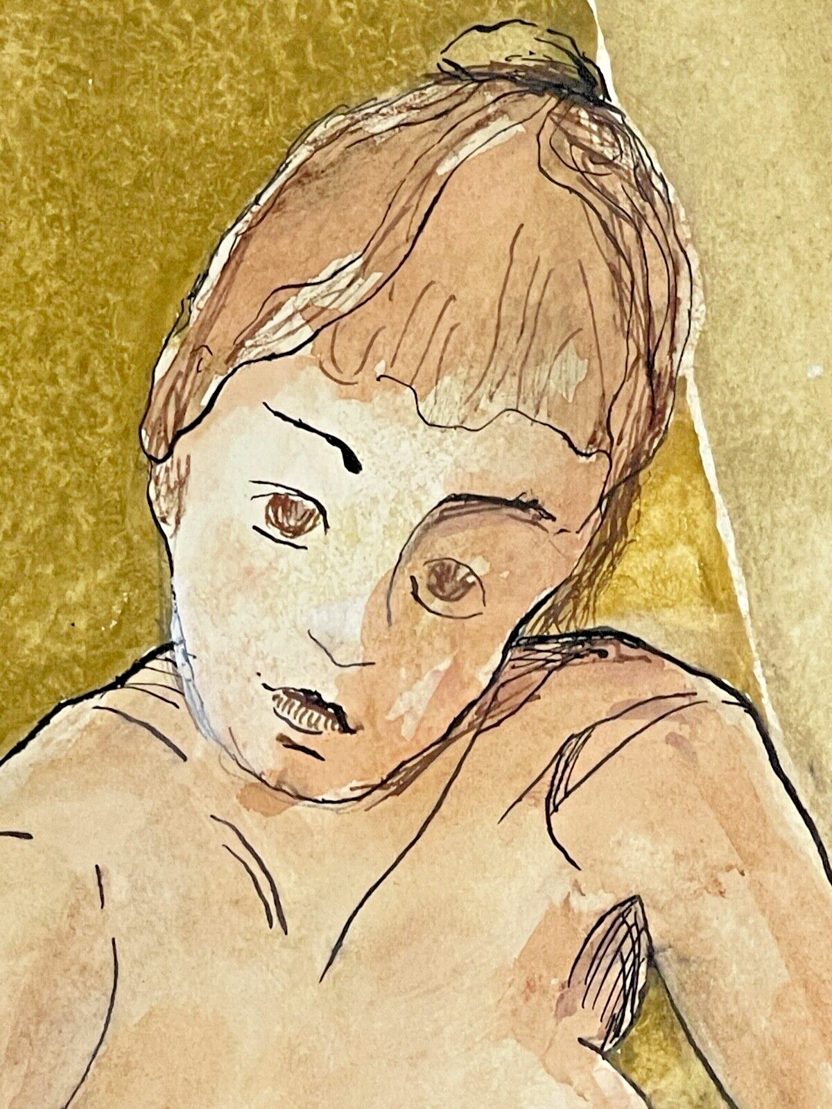 Encre Et Aquarelle, Nu Féminin, signé 1/1 années 40 ?