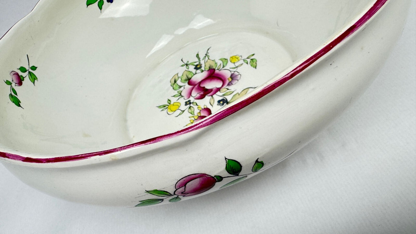 Boch Frères, La Louvière, soupière décor floral