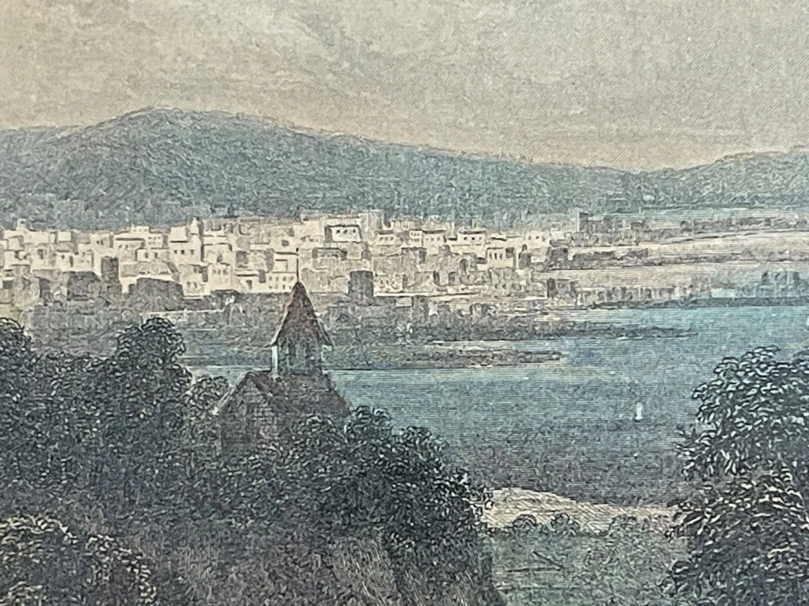 Gravure Du Port De Cherbourg Par Skelton Fils Et Aubert Fils