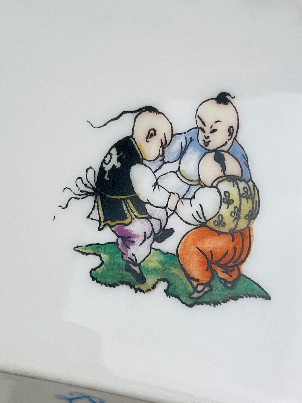 Rare coupe Frank Haviland et Sèvres motif au Chinois