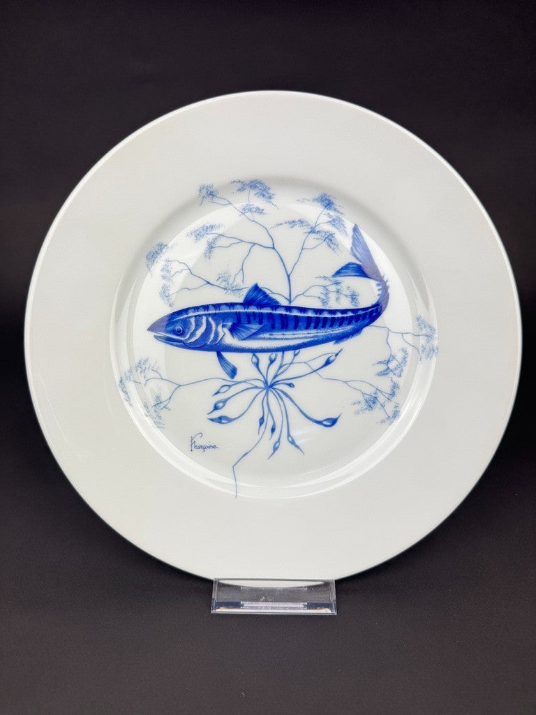 Service de 6 assiettes plates à Poissons stylisés – Jammet Seignolles