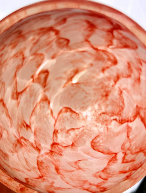 Vase En Verre Marbré Rose, Murano