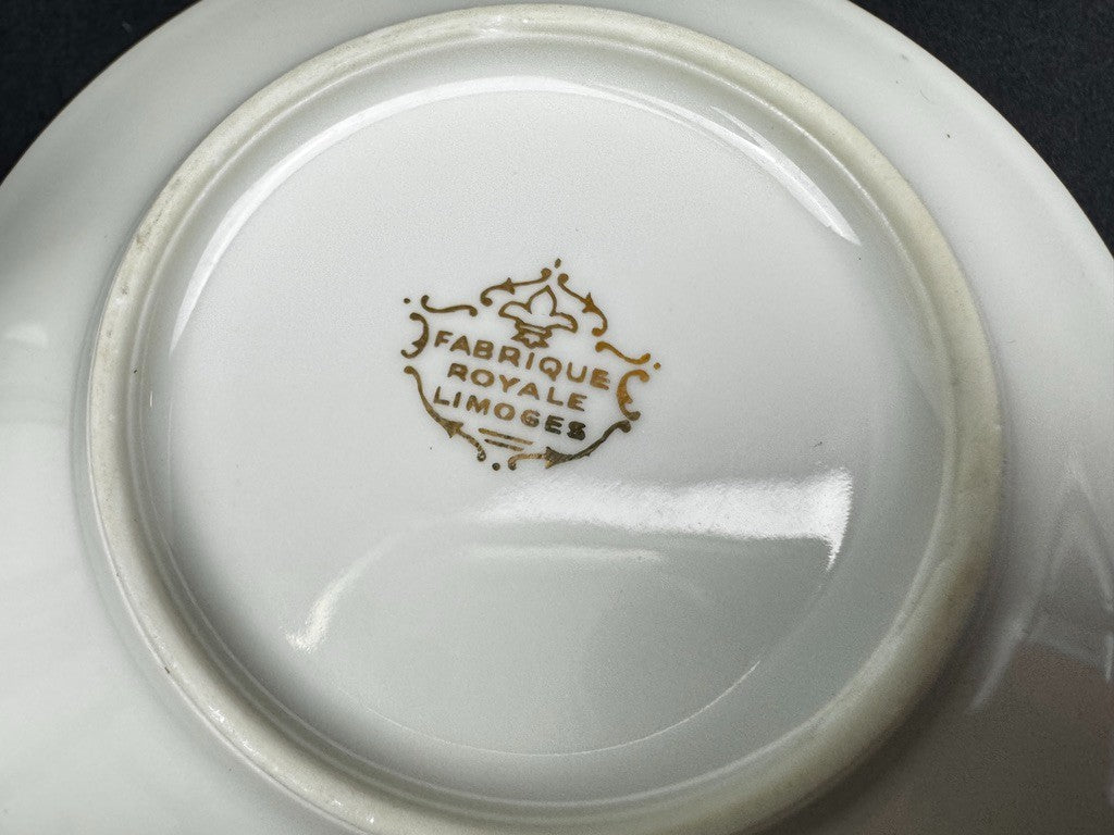 Coffret 6 tasses a cafe porcelaine Limoges Ancienne Fabrique Royale