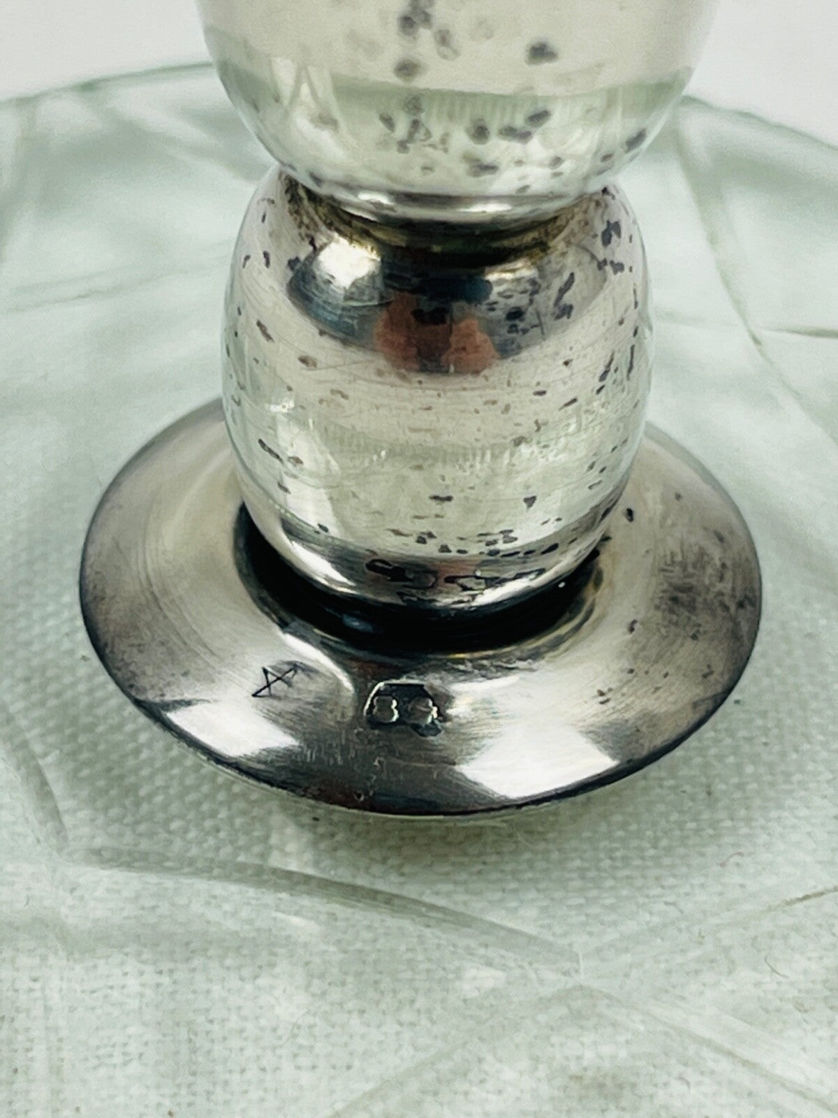 Petit vase en argent espagnol et cristal