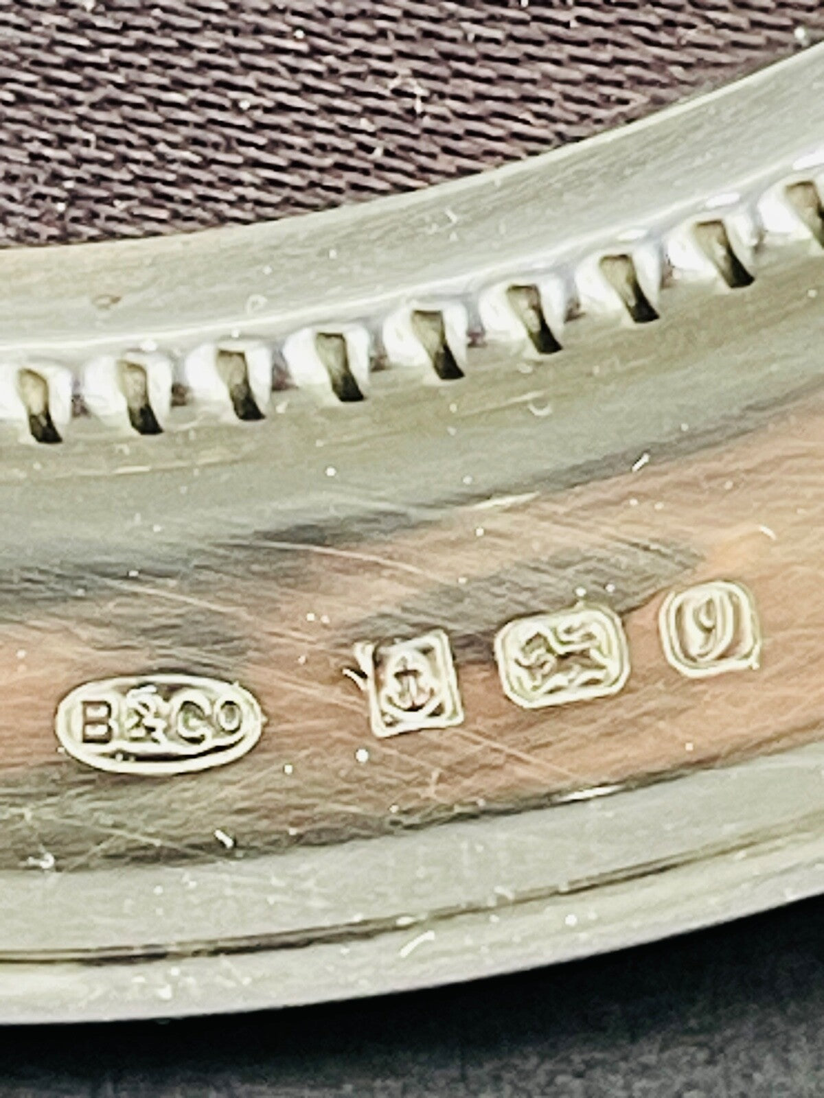 Cadre porte-photo en argent massif anglais