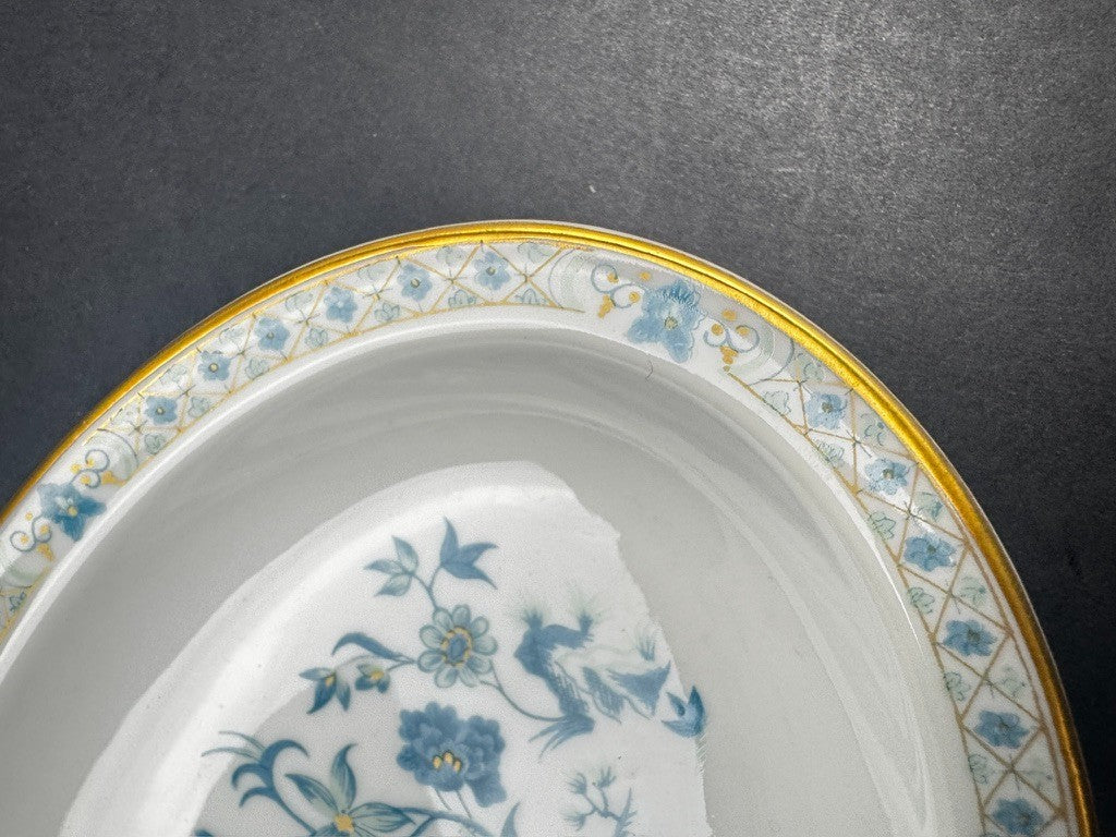 Ravier Haviland Limoges Nankin décor bleu et or