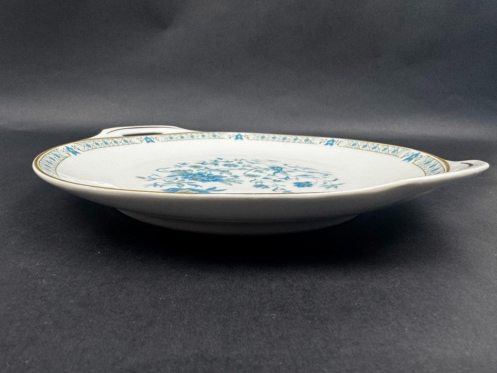 Plat à tarte Haviland modèle Nankin bleu et or