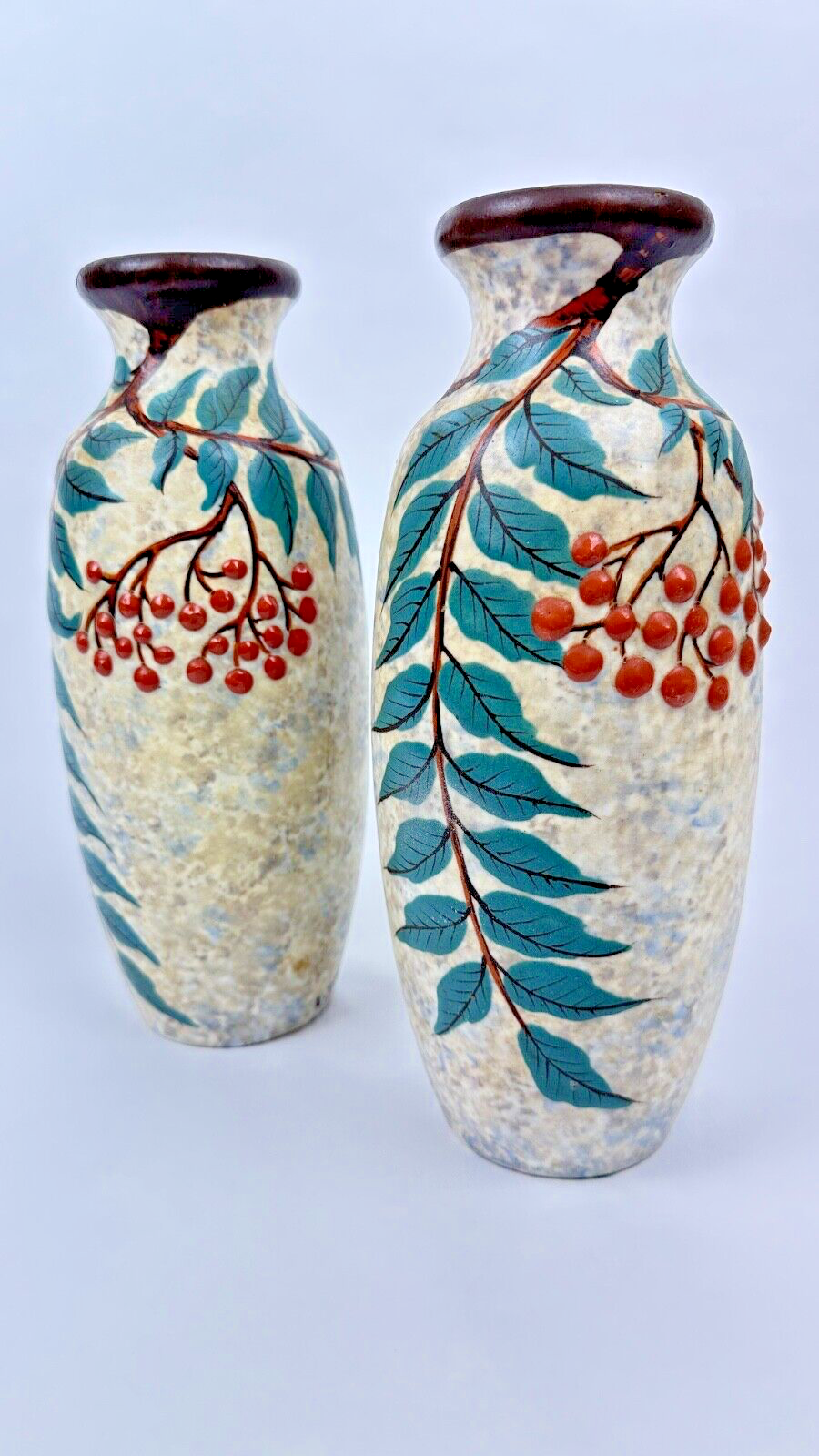 Belle Paire De Vases Art Déco De Louis Auguste Dage