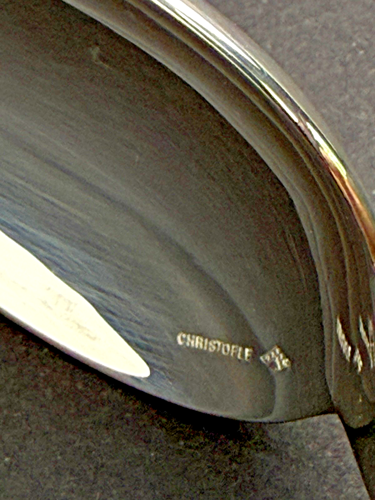 CHRISTOFLE argent massif suite de 6 cuillères à soupe modèle Cluny