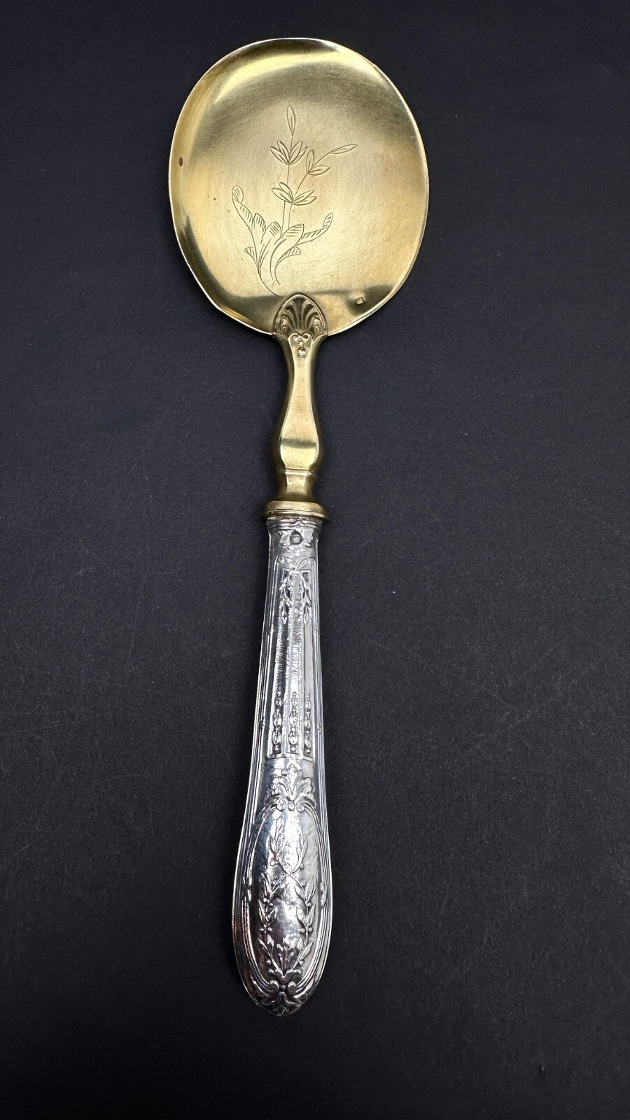 Couteau à Gâteaux, à Glace Et Pelle à Fruits En Argent, Couverts à Dessert