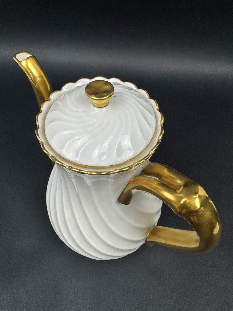 Service à thé en porcelaine blanche "Torsade"  ou "Tors"  Théodore Haviland