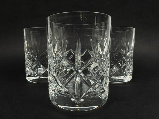 3 verres à whisky – cristal taillé d’Écosse