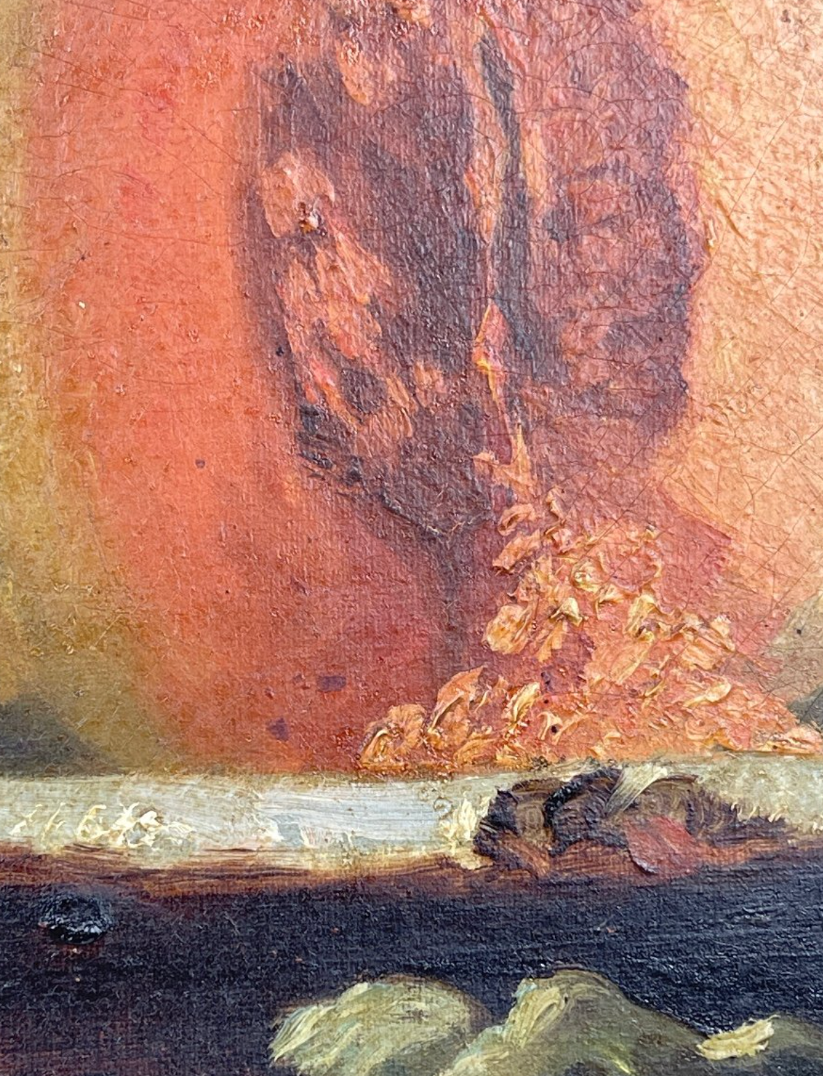 Nature morte melon et pichet à l'étoile - Ed. Guérin 1873 Huile/toile