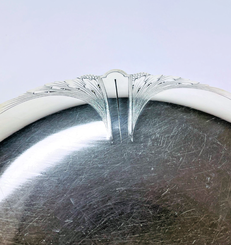 Coupe Sur Pied, Compotier, Centre De Table Art Nouveau Métal Argenté, Phenix