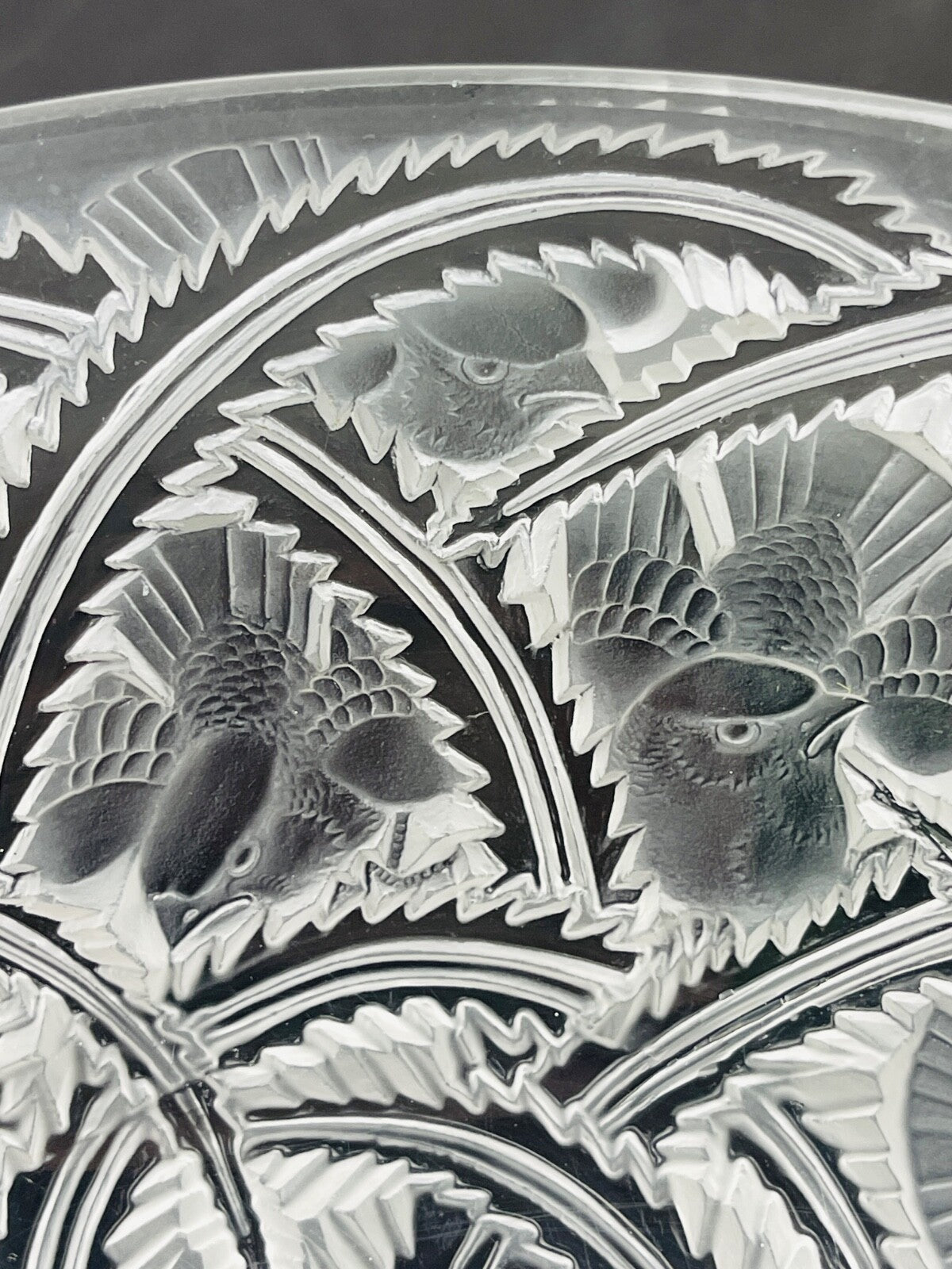 Coupe En Cristal Lalique Modèle Pinsons