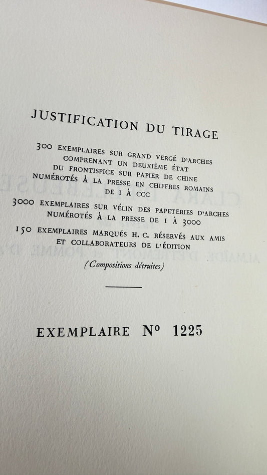 Joseph Bédier – Le Roman de Tristan et Iseut, édition numérotée Imprimerie Nationale / André Sauret, ex. n° 1225