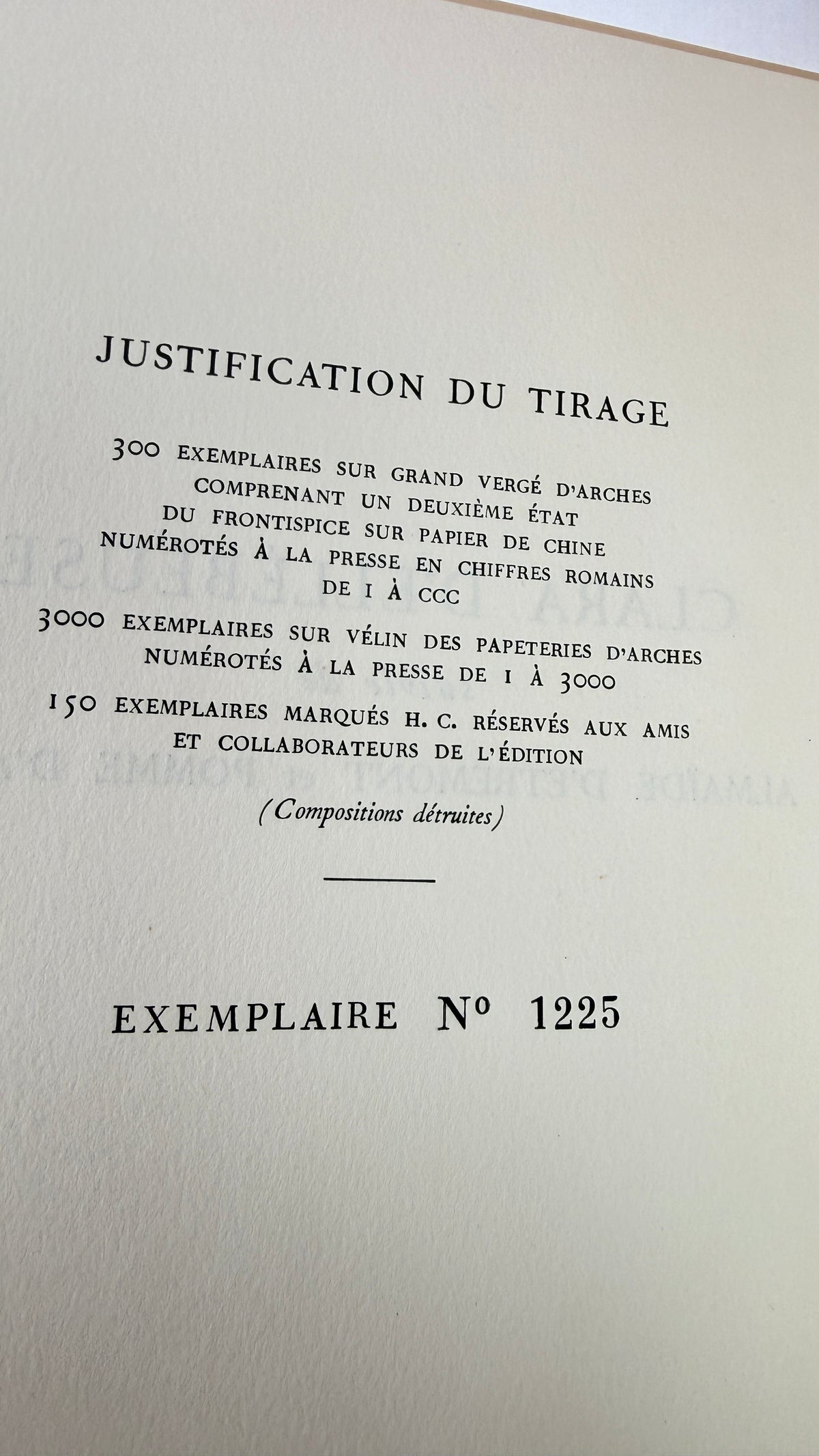 André Gide – La Porte étroite, eau-forte de Pierre-Yves Trémois, Imprimerie Nationale / André Sauret, ex. n° 1225
