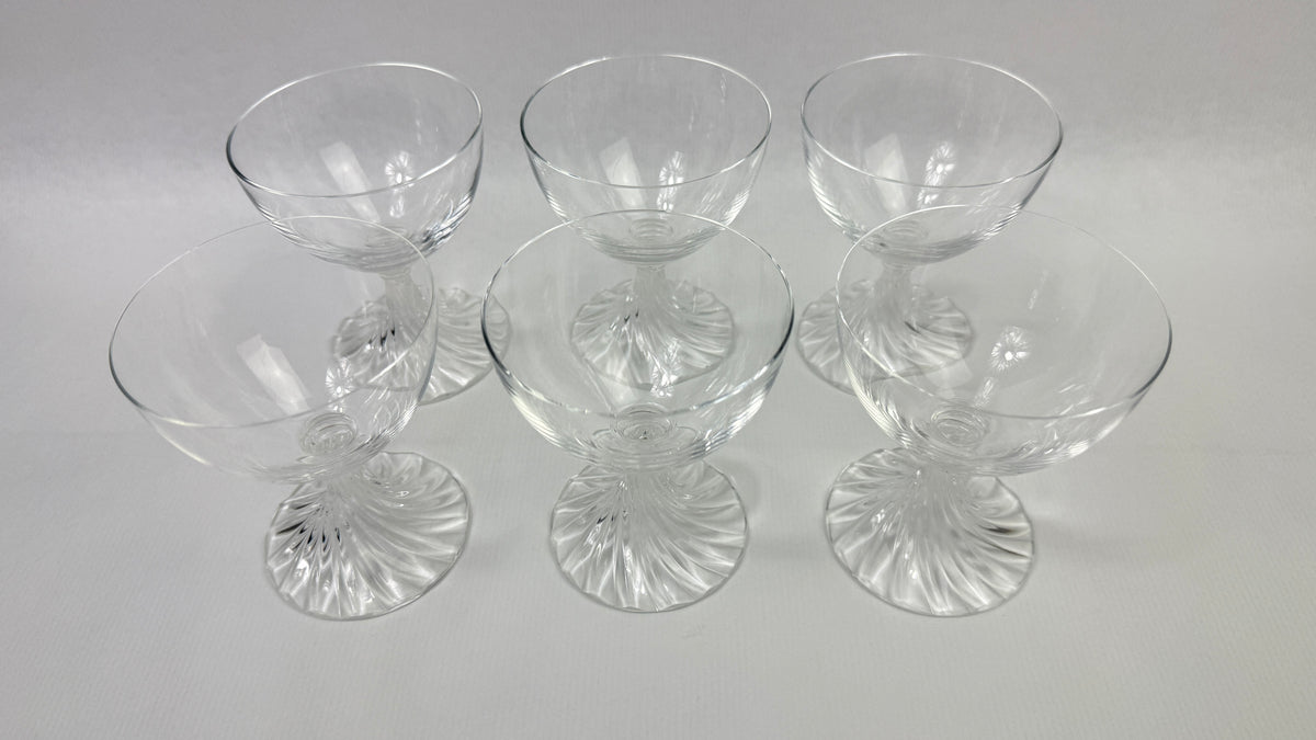 Lalique France – Rambouillet – 6 verres à vin blanc en cristal – 11 cm