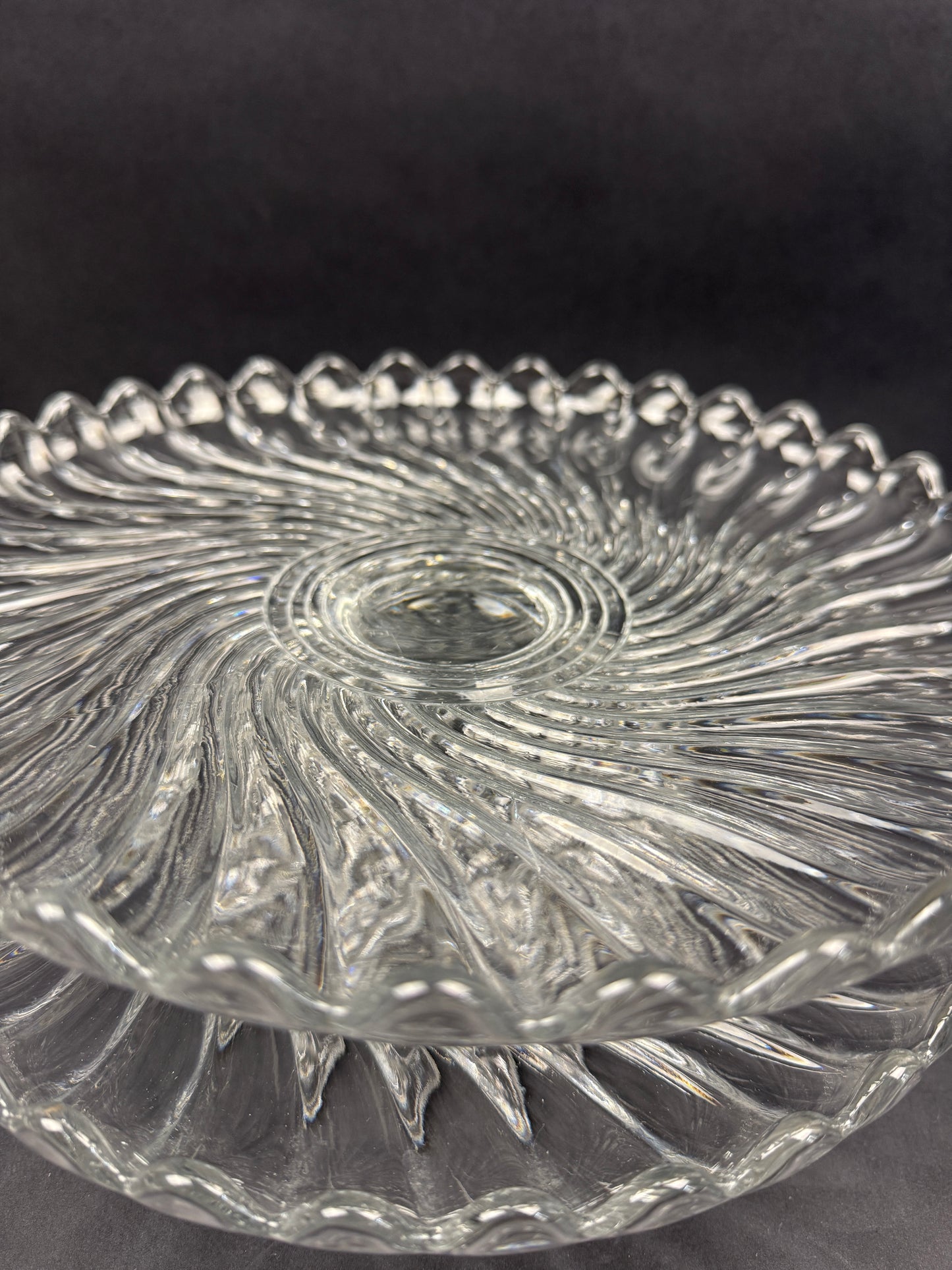 Baccarat, paire de compotiers, coupes à fruits modèle Bambou