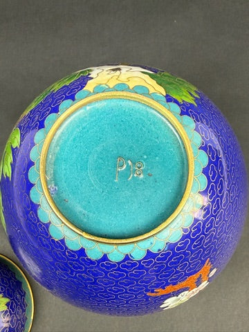 Pot à gingembre en émail cloisonné