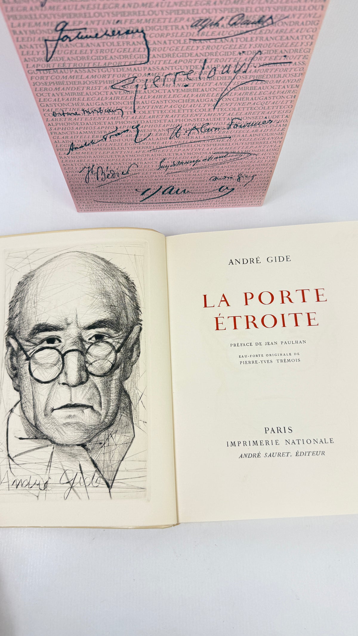 André Gide – La Porte étroite, eau-forte de Pierre-Yves Trémois, Imprimerie Nationale / André Sauret, ex. n° 1225