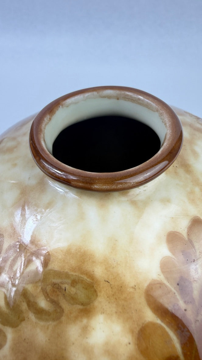 Vase boule Camille Tharaud Limoges modèle Fougères Art déco vers 1930