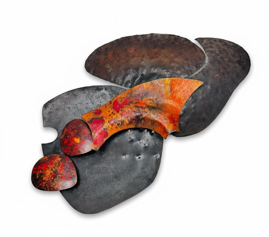 Ensemble de sculptures murales brutalistes signées B + D, vers 1965–1975