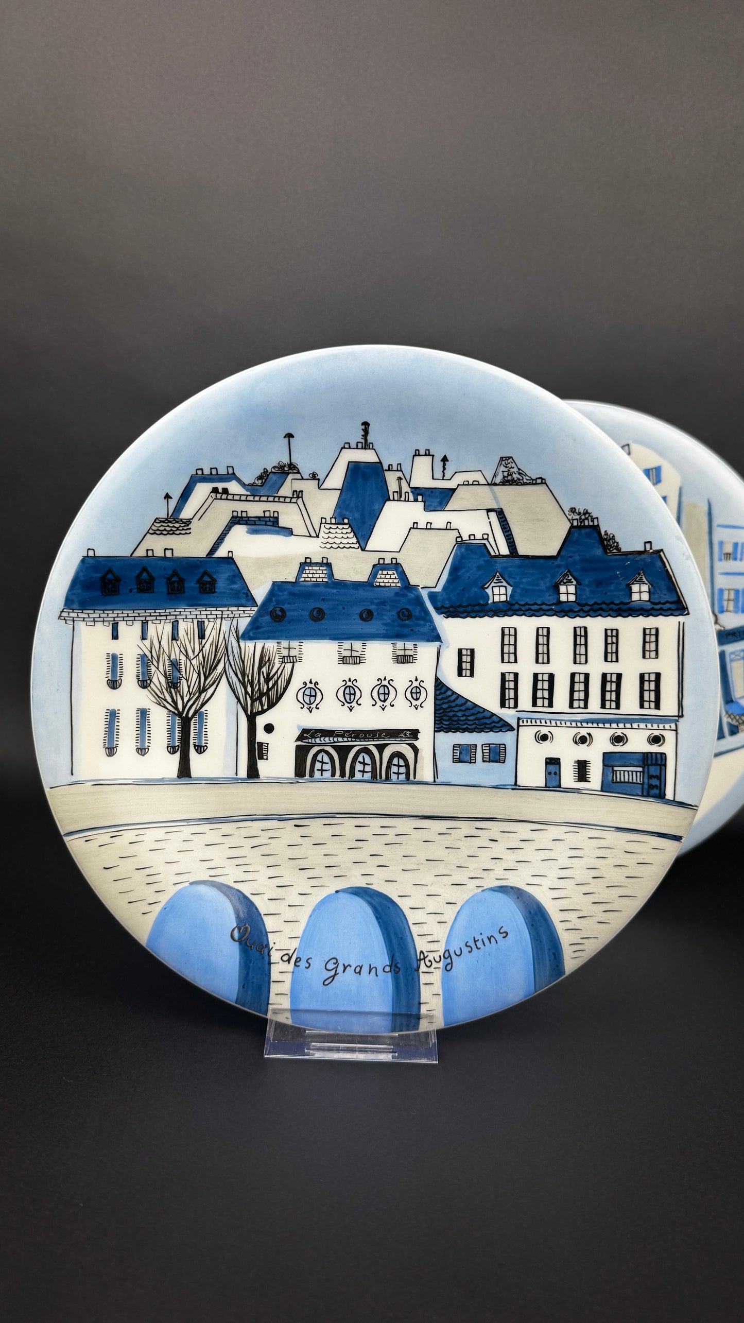 Primavera, paire d'assiettes en porcelaine de Limoges par catherine de Boysson