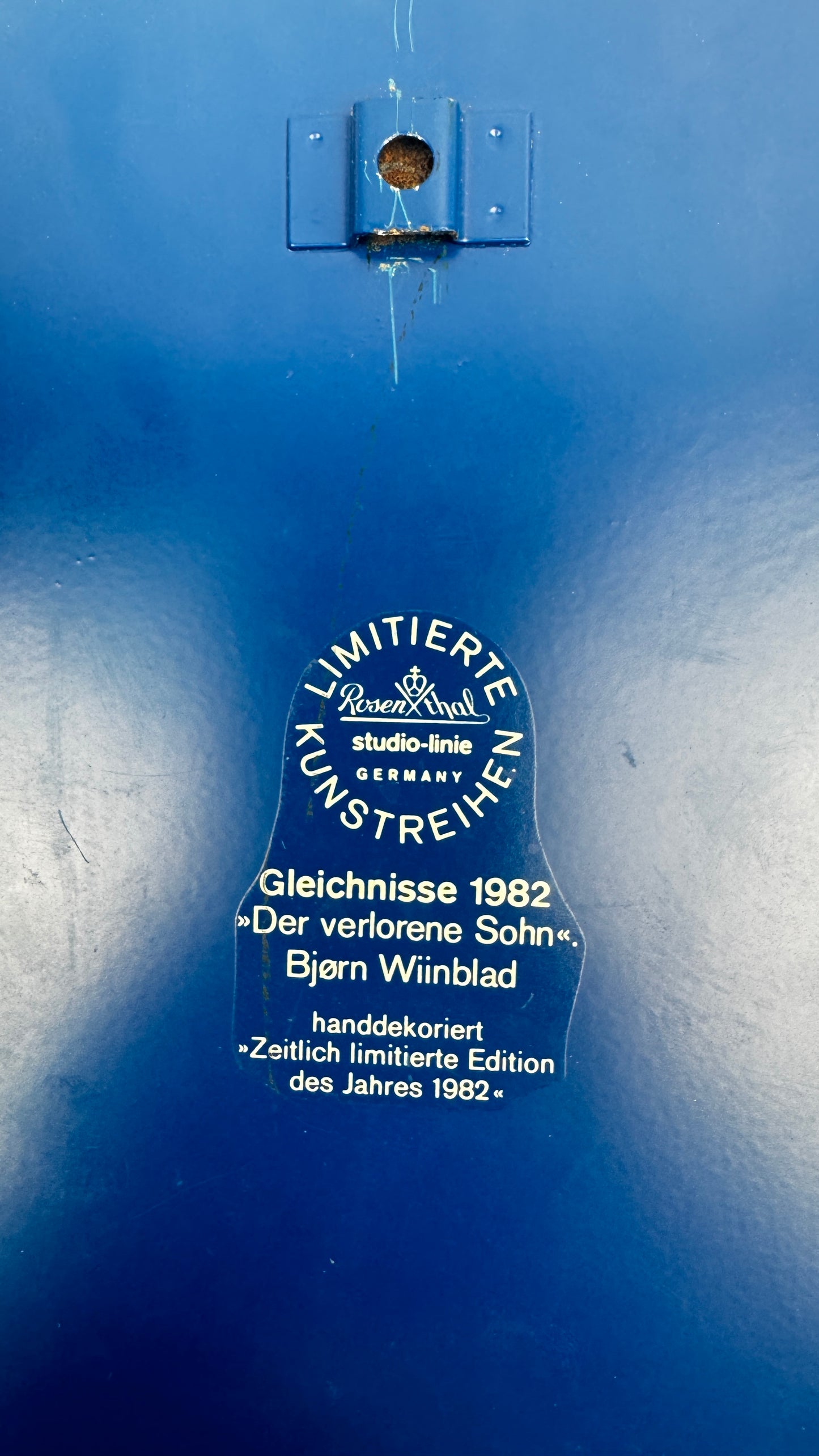 Bjørn Wiinblad Rosenthal Studio Linie Gleichnisse 1982 plaque murale 30,5 cm