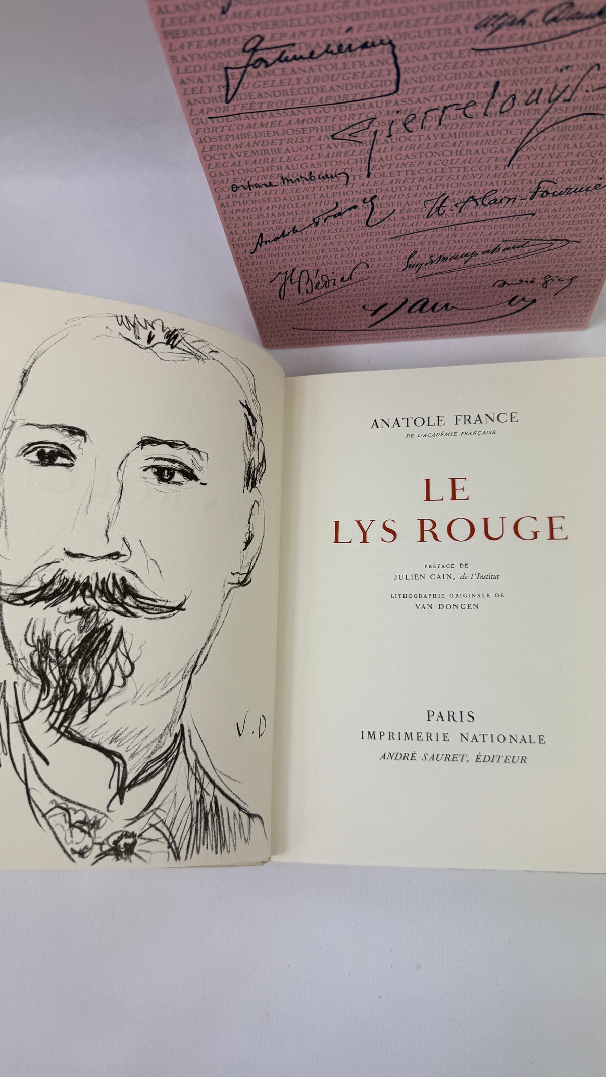 Anatole France – Le Lys rouge, lithographie originale de Van Dongen, Imprimerie Nationale / André Sauret, ex. n° 1225