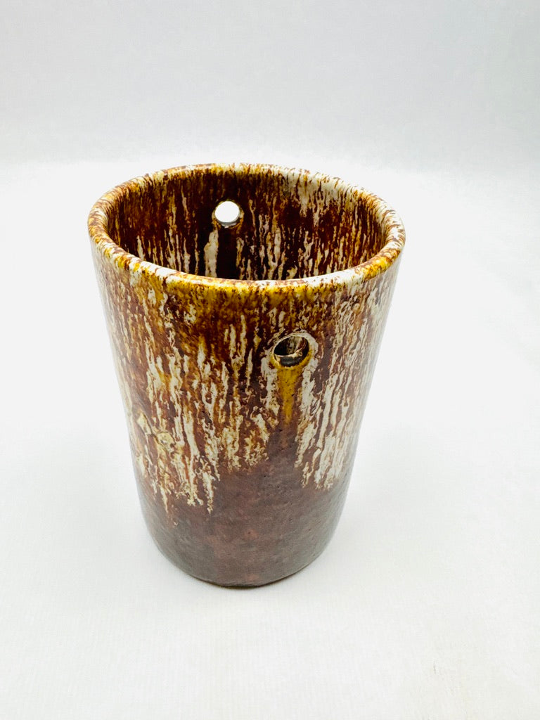 Vase cylindrique en grès émaillé Accolay, vers 1960