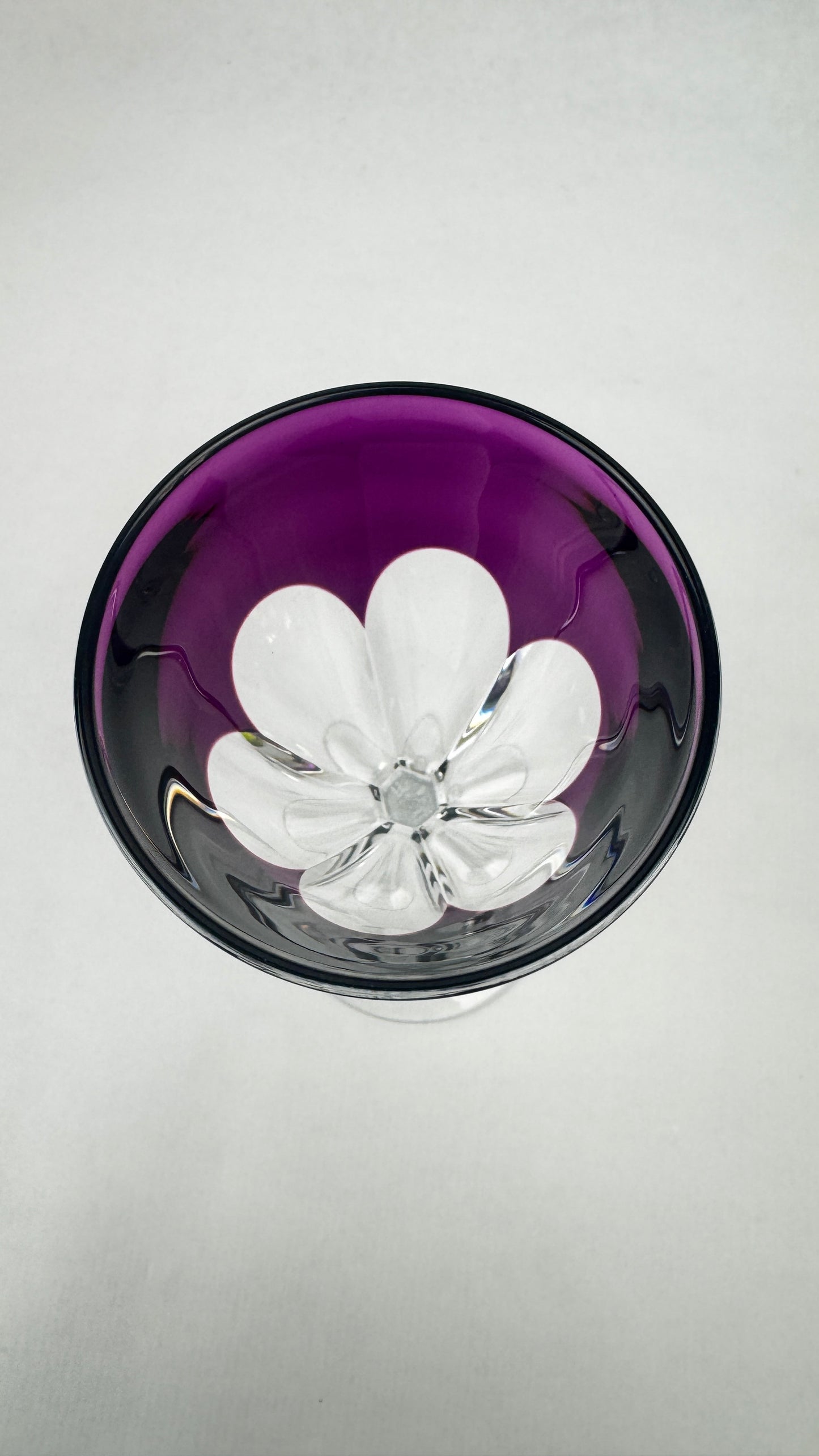 6 verres Baccarat Genova cristal double couleur 19 cm